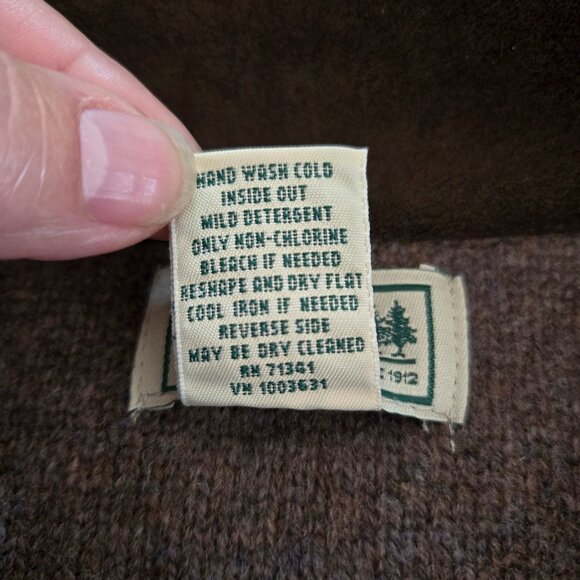 L.L. Bean Mens Waterfowl Brown Merino Lambswool Half-Zip Sweater XXL - Picture 13 of 13